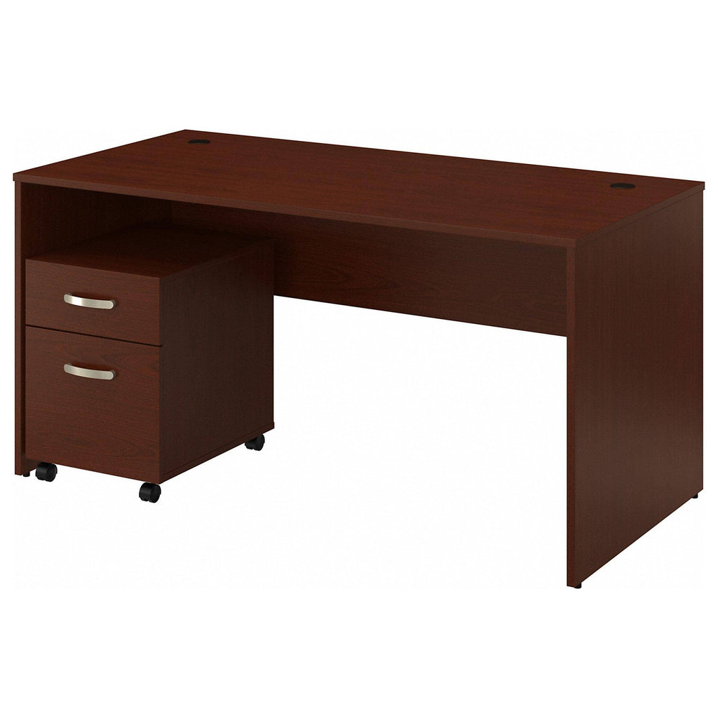 Autumn Cherry Office Desk with Mobile File Cabinet B686377