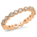 14K Rose Gold Diamond Eternity Band Ring I1643