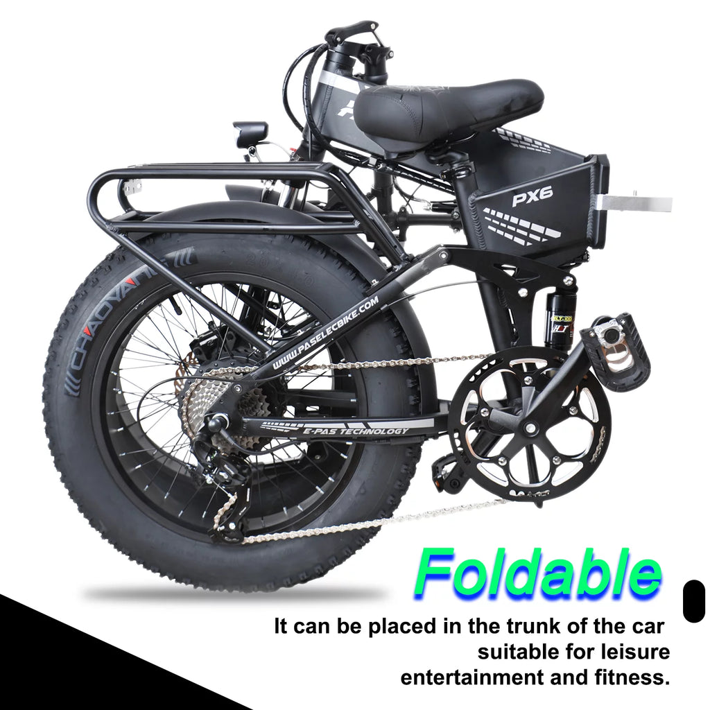 Folding Electric Mountain Bike 750W 20'' Aluminum Alloy 48V 12Ah 9 Speed P217