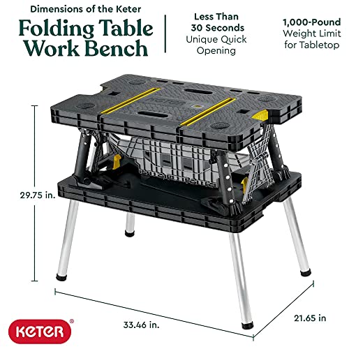 Folding Work Table with Clamps B888980
