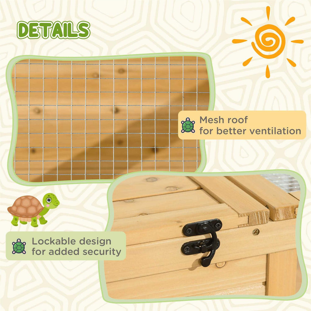 Wooden Tortoise House Turtle Habitat Enclosure M15458