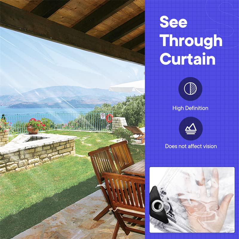 8x8 FT Heavy Duty Clear Vinyl Tarp X29666
