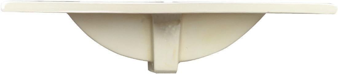 White Drop-in Rectangular Bathroom Sink with Overflow P233222