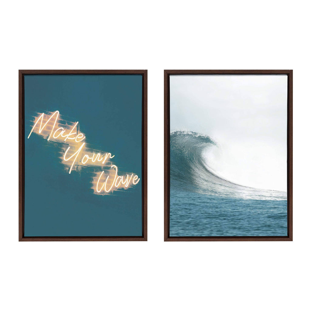 Brown 2 Piece 18x24 Canvas Set S246515