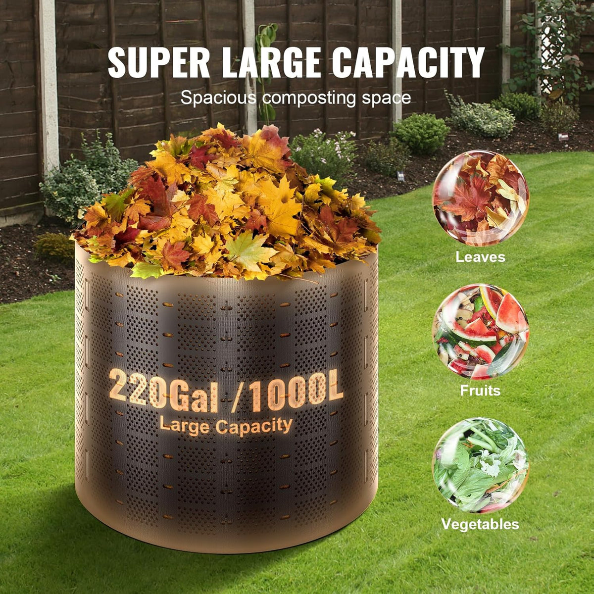 220 Gallon Expandable Composting Bin H646370