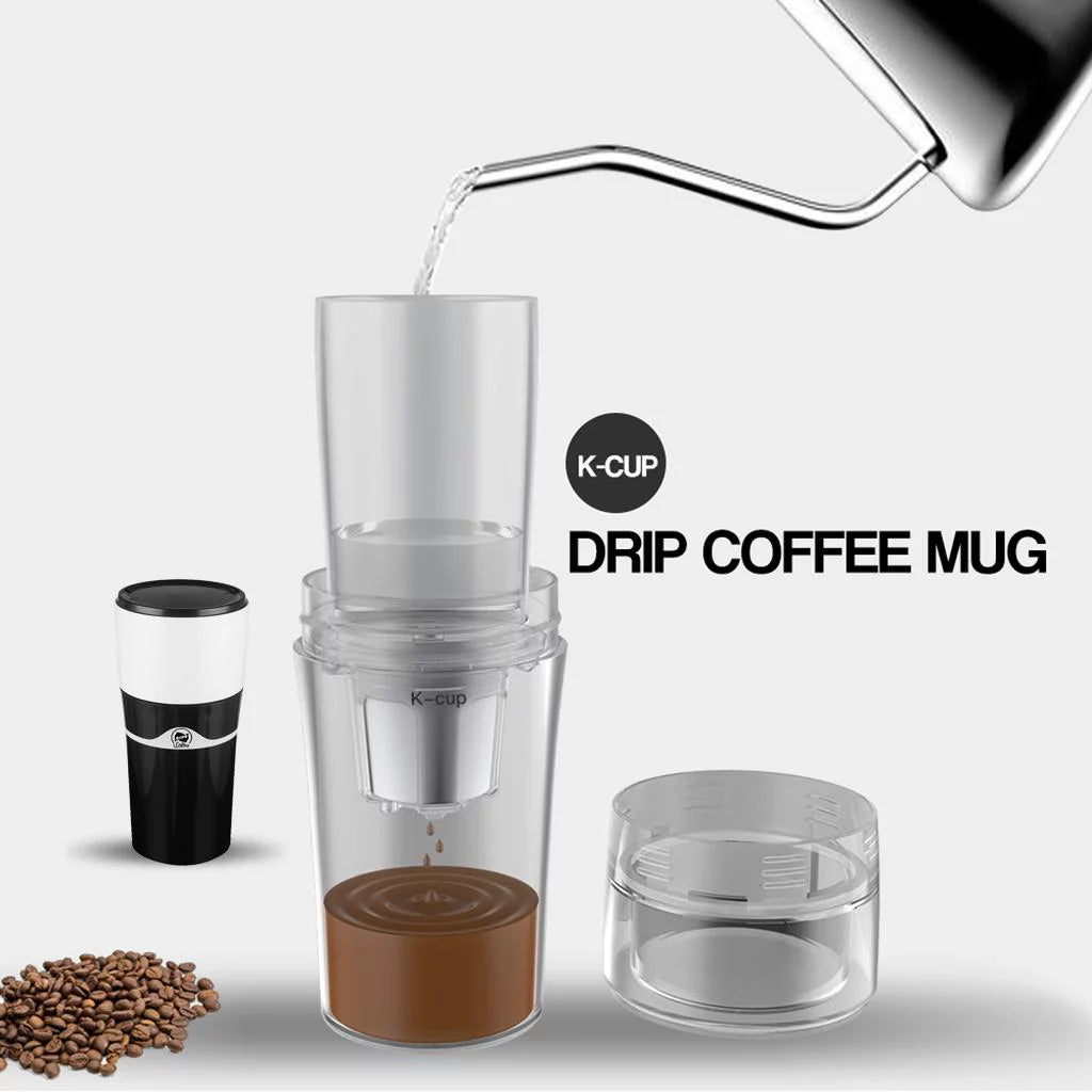 Portable Espresso Maker Single Serve Coffee Maker Travel Mug Black I212154