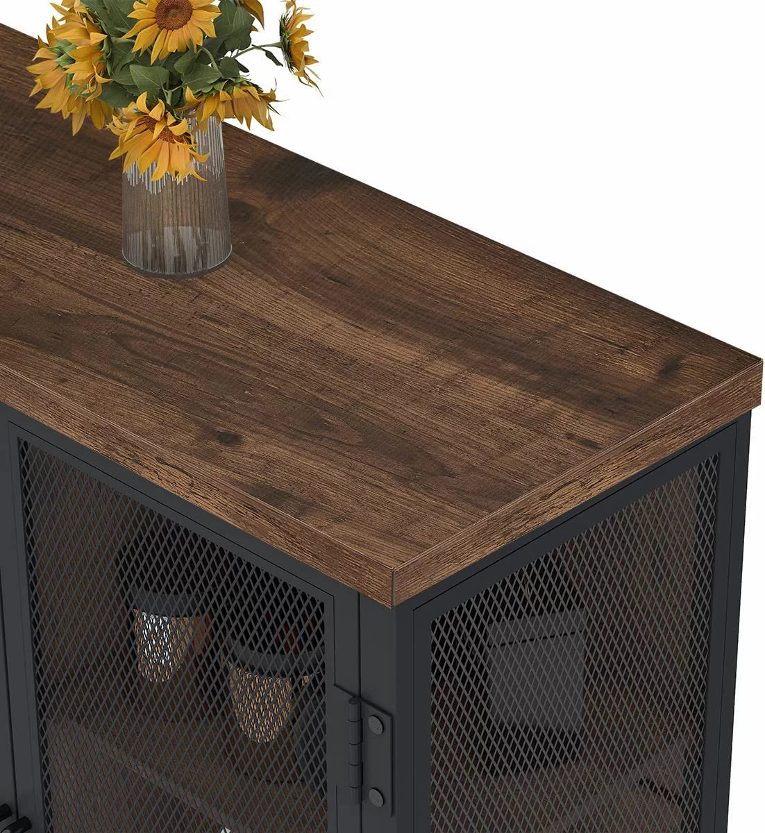 Small Oak Accent Cabinet with Storage N819713