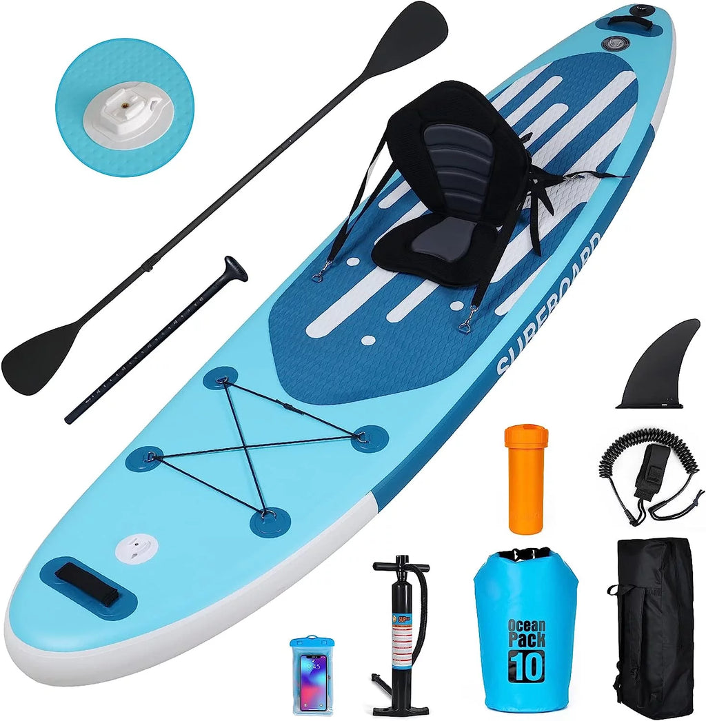 11 Ft Blue Inflatable Paddle Board Y7051