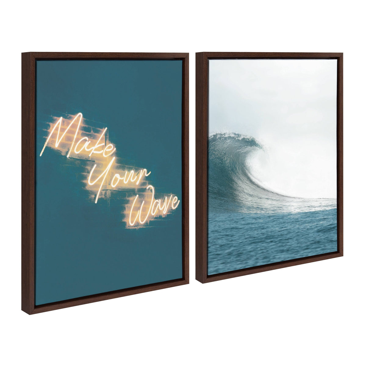 Brown 2 Piece 18x24 Canvas Set S246515