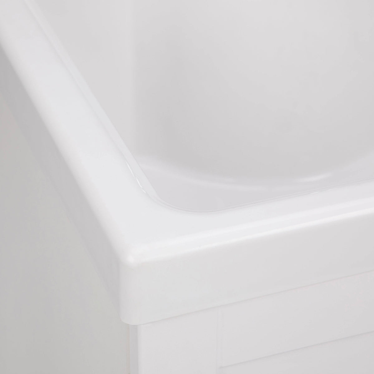 Laundry Cabinet with Pull-Out Faucet and ABS Sink White Y213