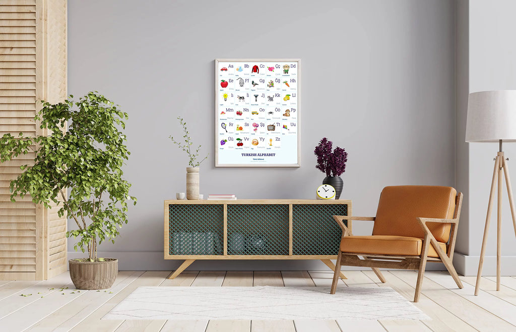 Turkish Alphabet Poster 16 x 20 inches L689