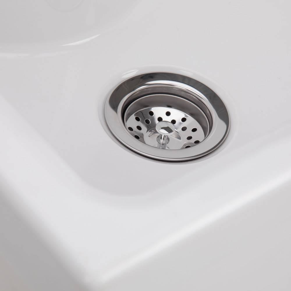 Laundry Cabinet with Pull-Out Faucet and ABS Sink White Y213