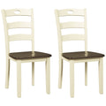 Cream & Brown Ladderback Dining Chair, Set of 2 A255698