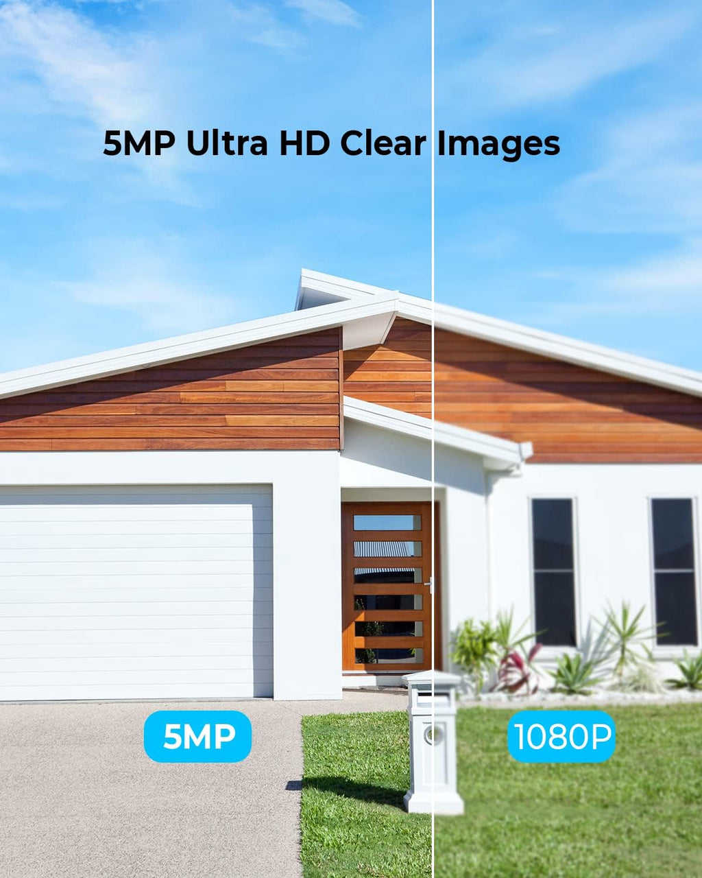 5MP PoE IP Camera with Two-Way Audio, Full-Color Night Vision, AI Human Detection, IP66 Weatherproof Z930893