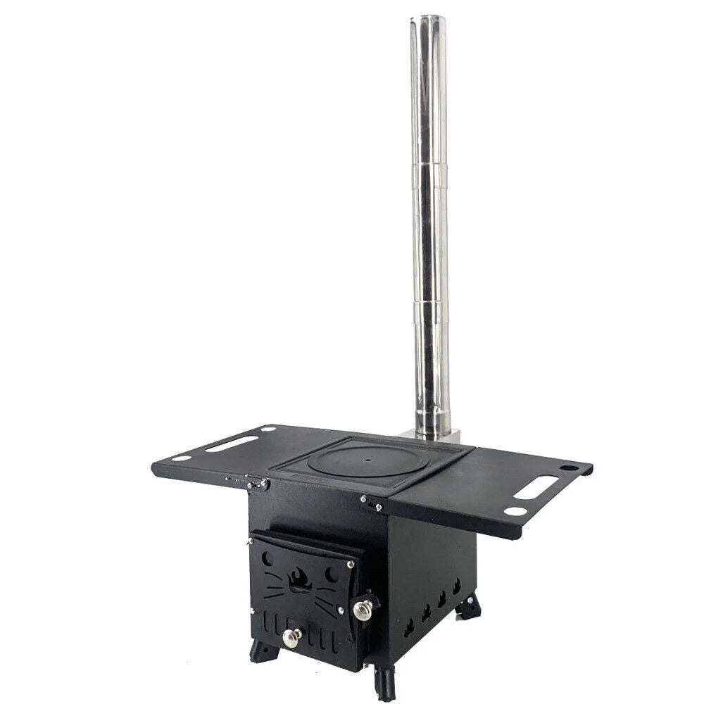 Portable Wood Burning Stove with Chimney Pipe S1865
