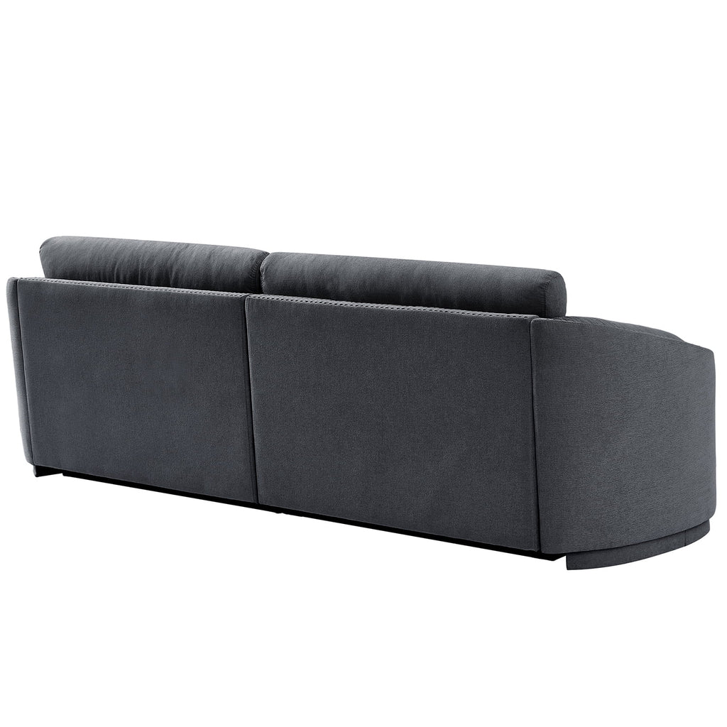 Gray 2 Seat Upholstery Loveseat Sofa Y718863