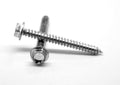 5/16 x 2 1/2 Sheet Metal Screw Hex Washer Head Type A Low Carbon Steel Zinc Plated G607688
