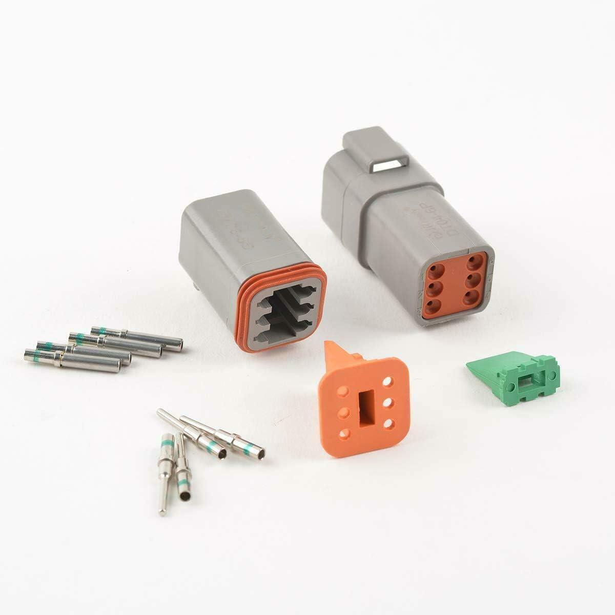 4 Pin Waterproof Electrical Wire Connector with Seal Plug, 3 Sets V177