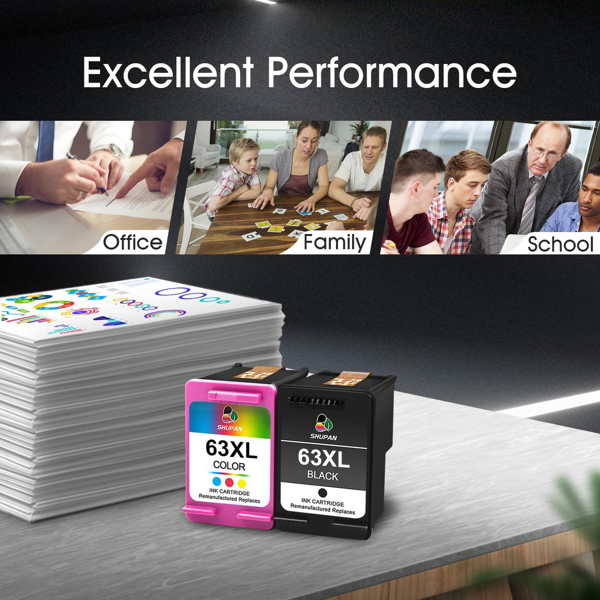 63XL Black and Color Ink Cartridge Combo Pack K127