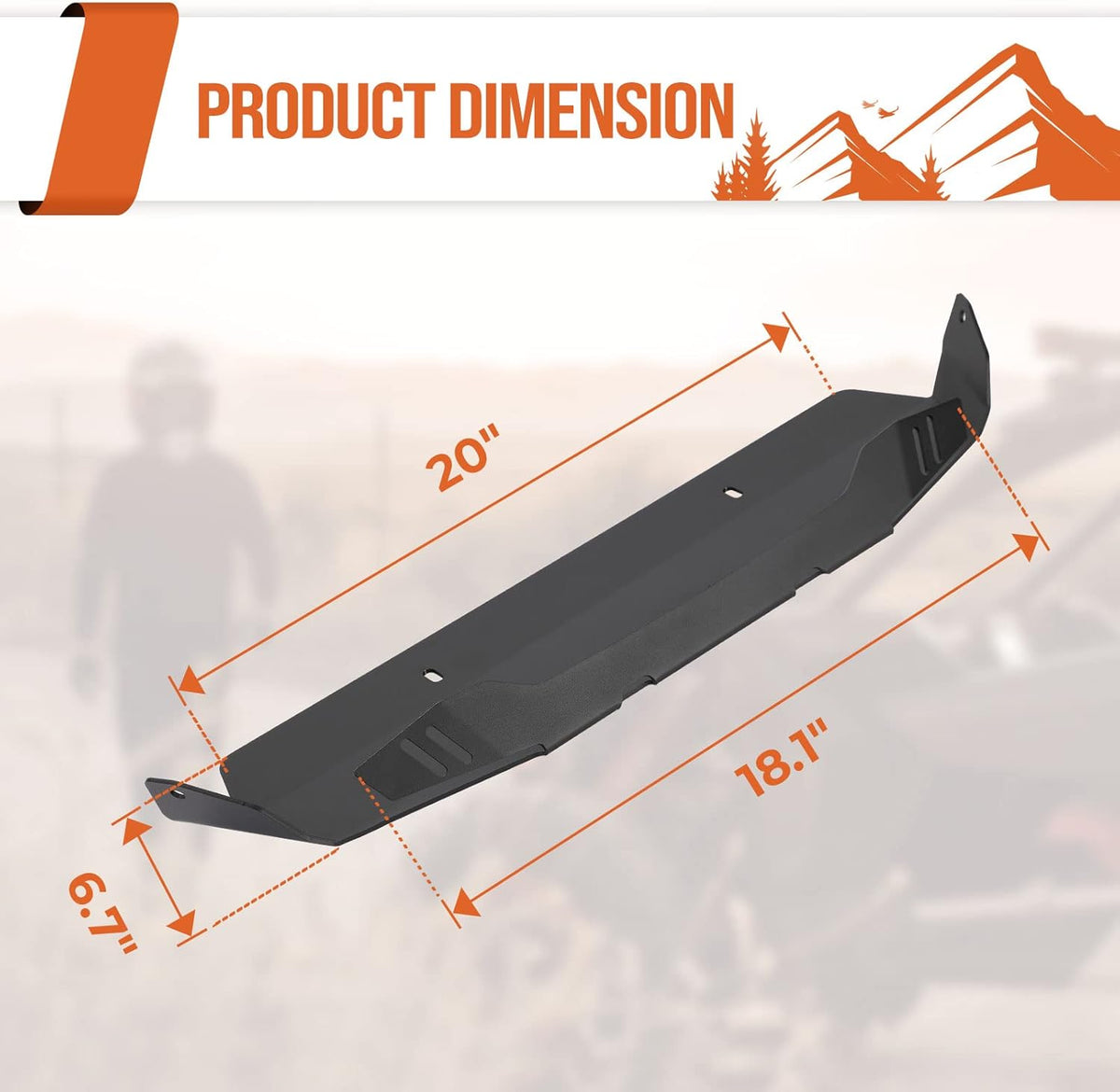 Aluminum Radiator Protector Front Bump Lip Splitter Plate Z47826