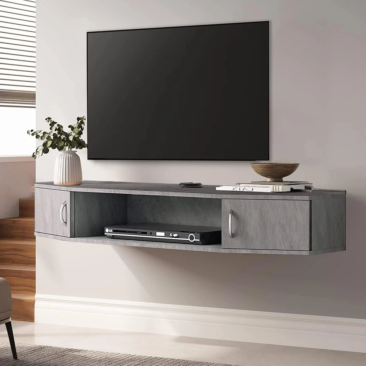 70'' Wall Mounted TV Stand with Cabinet Q5496