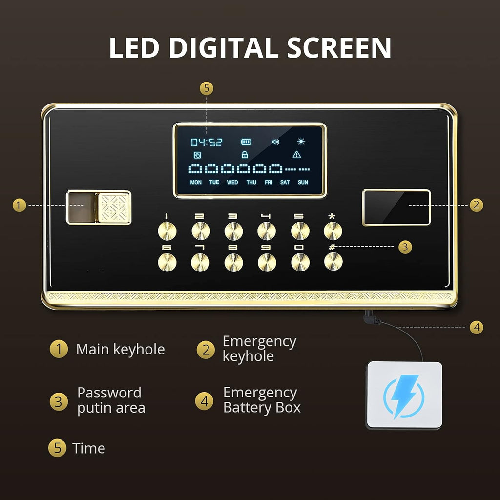 Cabinet Safe with Digital Keypad Key Lock L83411