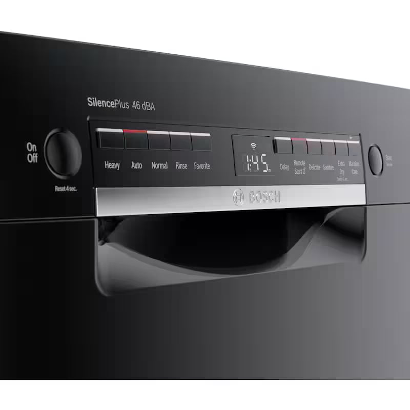 Black 24 in. Smart Dishwasher with Stainless Steel Tub C8359