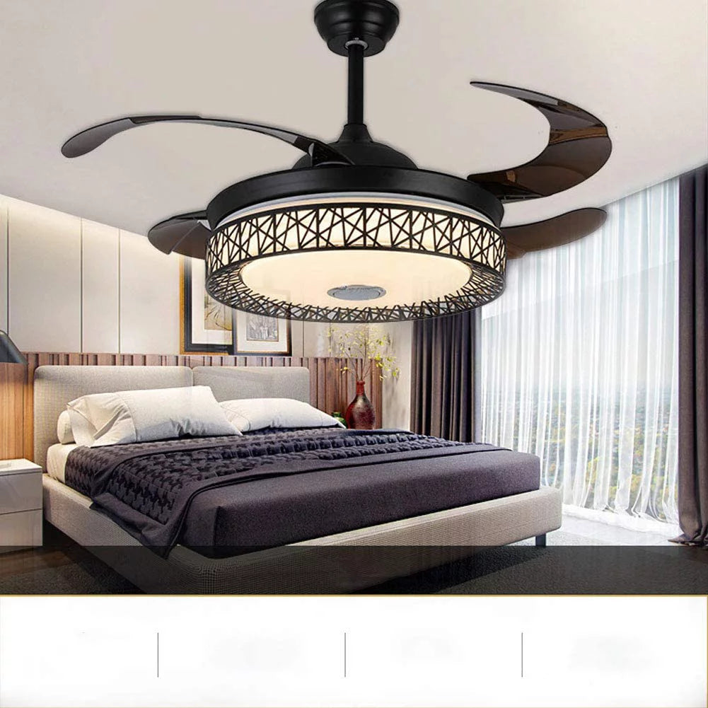 42 Inch Black Ceiling Fan Light with Remote H827