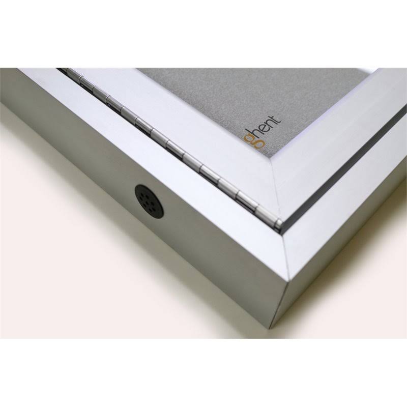 Navy 1-Door Enclosed Vinyl Bulletin Board L6240