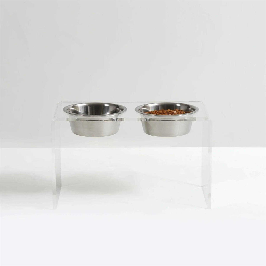 Clear Double Bowl Pet Feeder E38389