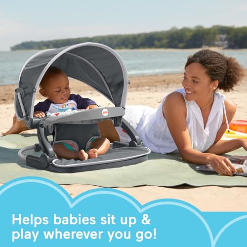Travel Baby Chair Floor Seat with Snack Tray and Canopy E7593