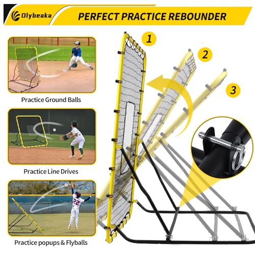 Baseball Rebounder Net with 3 Adjustable Angles 48" x 52" I3394
