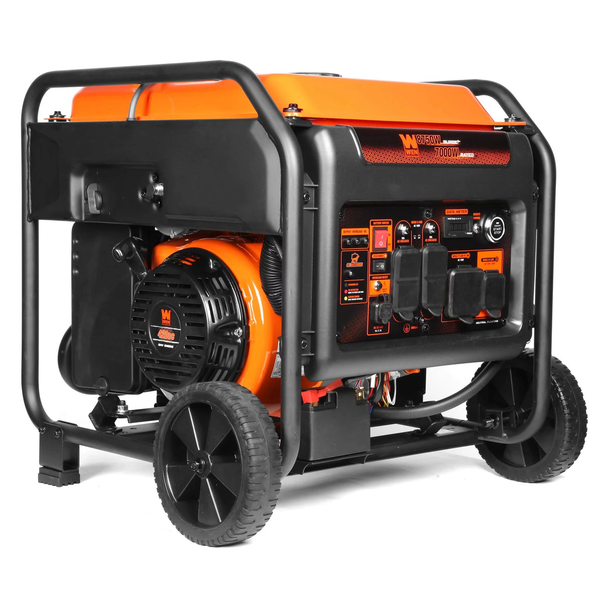 8750-Watt Dual Fuel Open Frame Inverter Generator with Remote Electric Start L93923