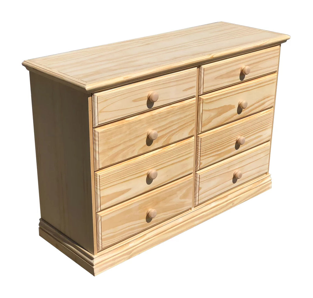 Wide Solid Pine Wooden Dresser L119126