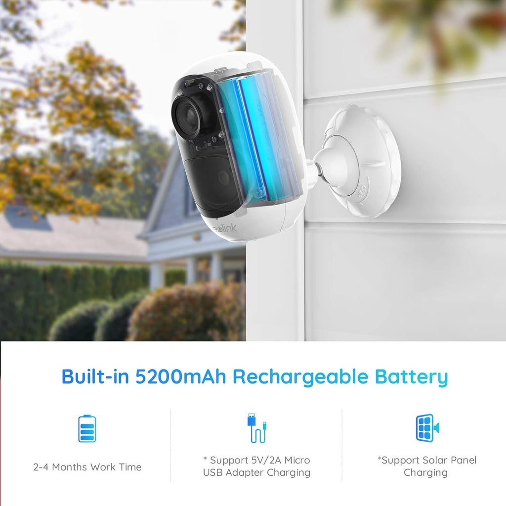 Battery Solar Powered 1080p Wireless Security Camera System I8348
