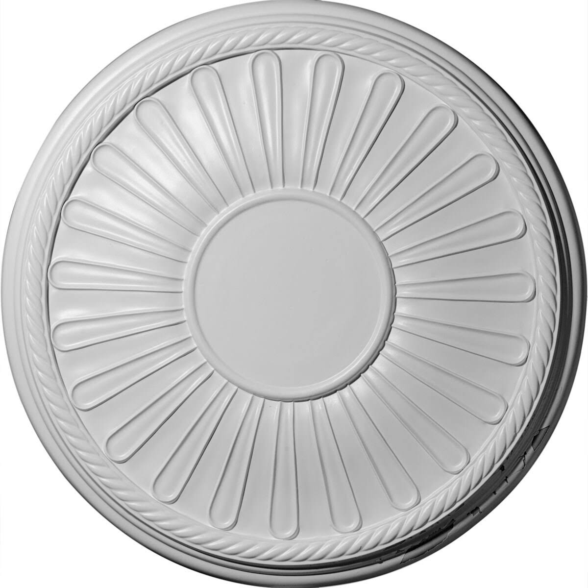 19 7/8 inch x 1 1/4 inch Hand-Painted Silver Ceiling Medallion Q636
