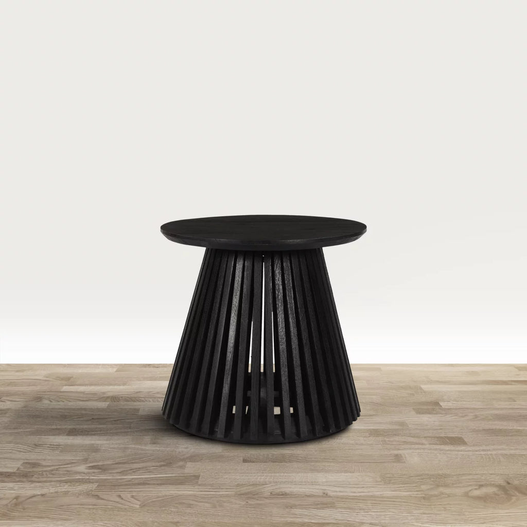 20 Inch Mango Wood Round Side Table I49969