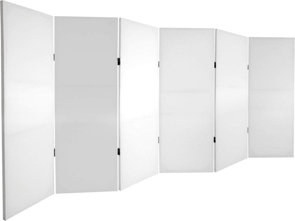 White 4 Panel Canvas Room Divider W1404