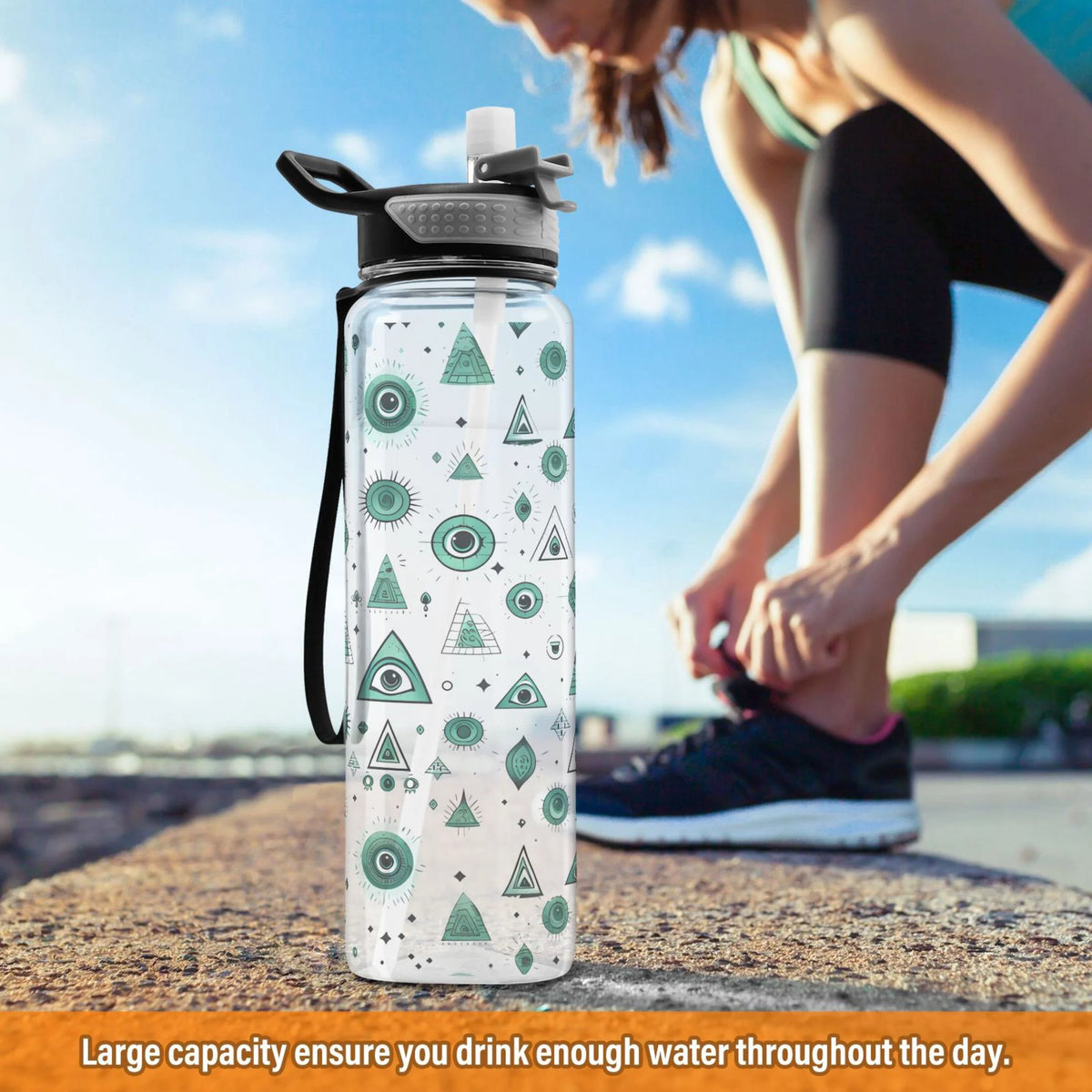32oz Tritan Water Bottle with Straw F15670