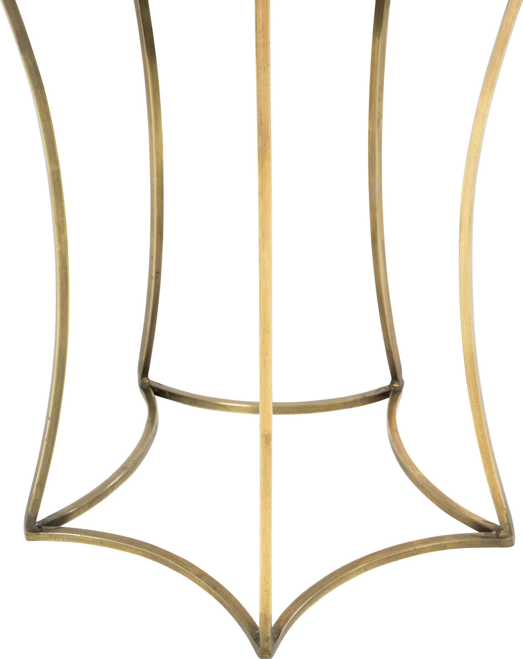Antique Brass Side Table with Marble Top L75143