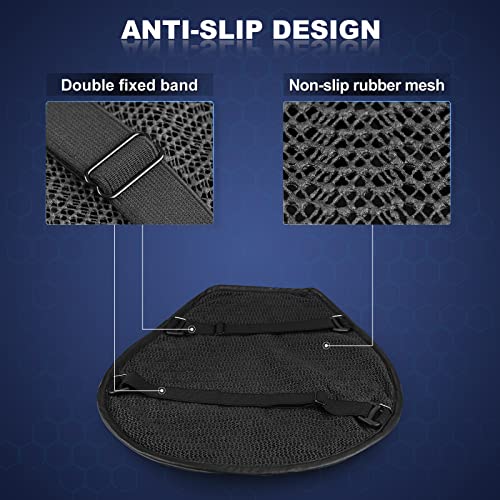 Foldable Large 3D-Honeycomb Breathable Motorcycle Gel Seat Cushion J1502