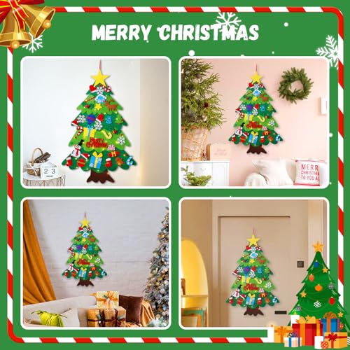 Felt Christmas Tree with 34 Ornaments U5979