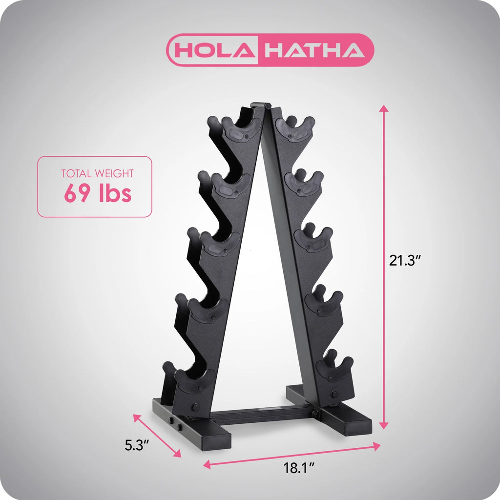 Neoprene Dumbbell Weight Set with Rack H74965
