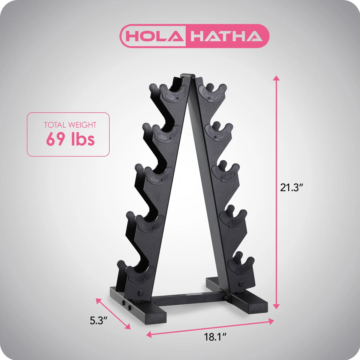 Neoprene Dumbbell Weight Set with Rack H74965