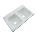 33 in. Double Bowl Acrylic Kitchen Sink A800796