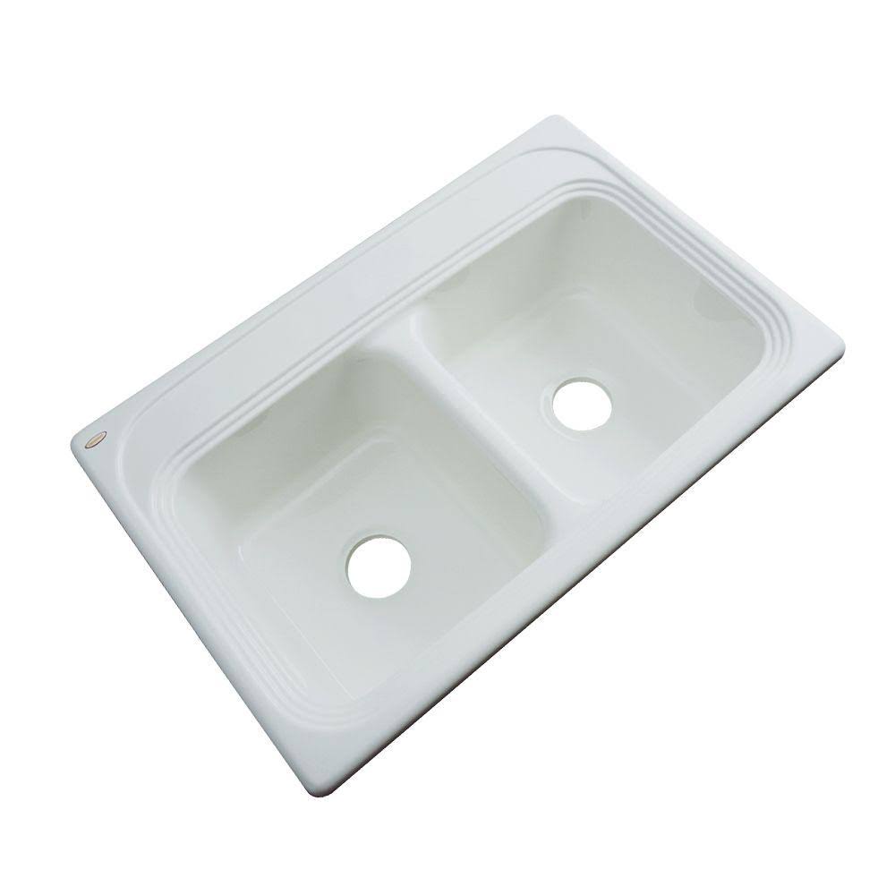 33 in. Double Bowl Acrylic Kitchen Sink A800796