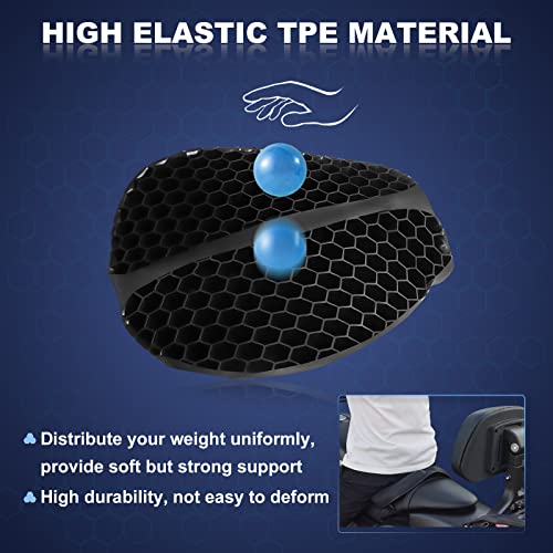 Foldable Large 3D-Honeycomb Breathable Motorcycle Gel Seat Cushion J1502