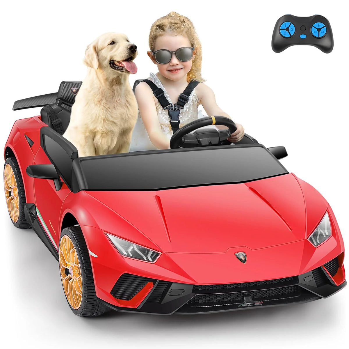 Pink 2 Seater Powered Electric Ride on Car V2446