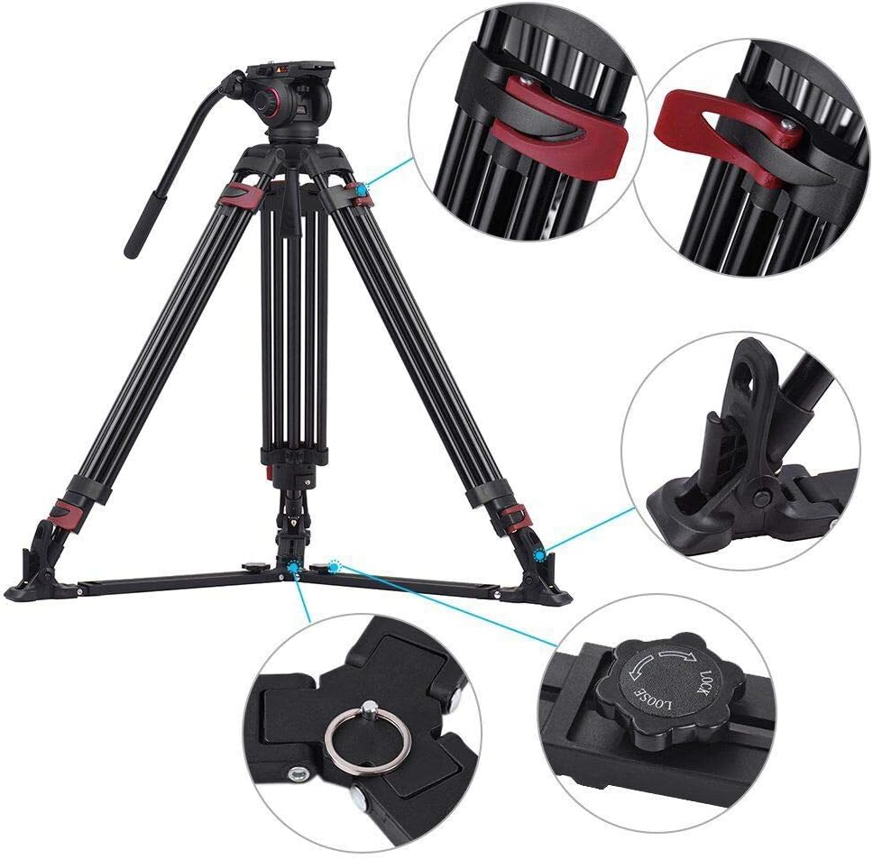 Heavy Duty Aluminum Video Tripod Y938642