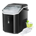 Nugget Ice Maker Countertop with Soft Chewable Pellet Ice, 34lbs/24H, Self-Cleaning, Black A471018